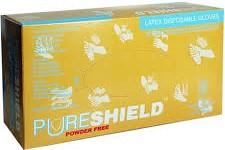 PureShield Powder-Free Latex Gloves 100/Box
