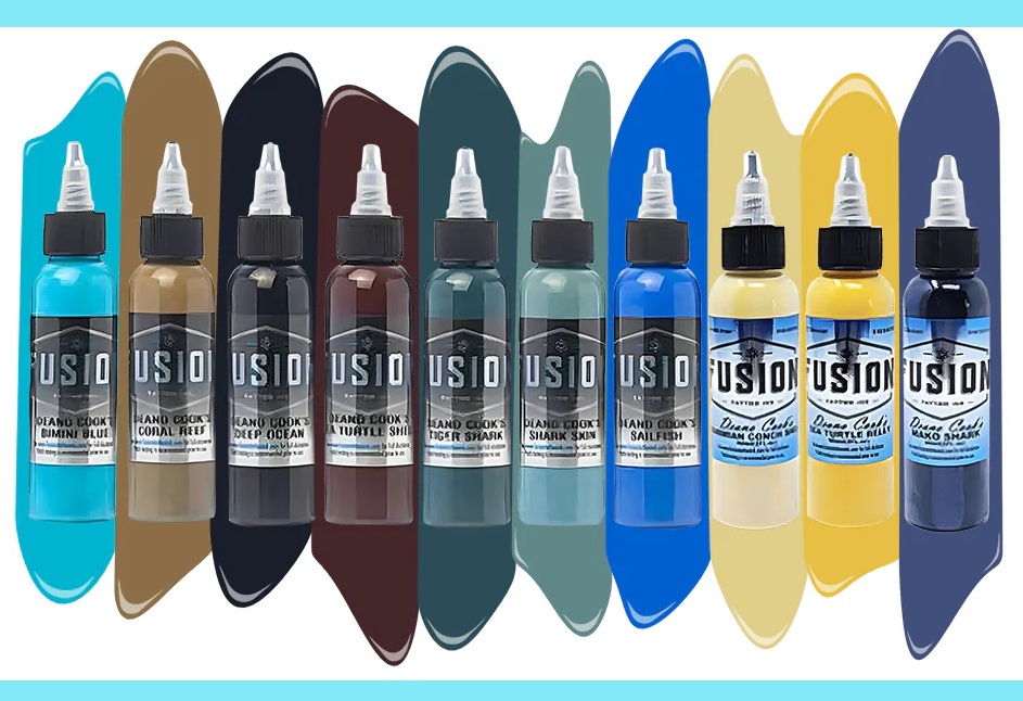 Deano Cook 10-Color Palette Signature Set — Fusion Tattoo Ink — 1oz