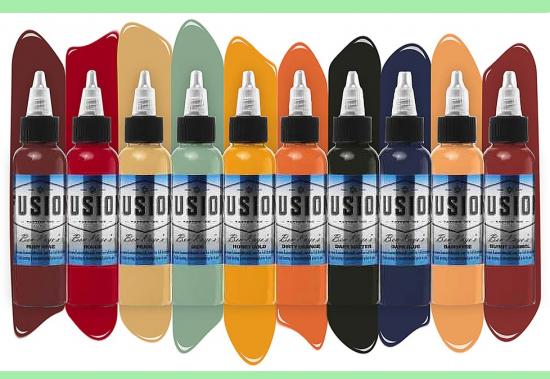Ben Kaye 10-Color Palette Signature Set — Fusion Tattoo Ink — 1oz