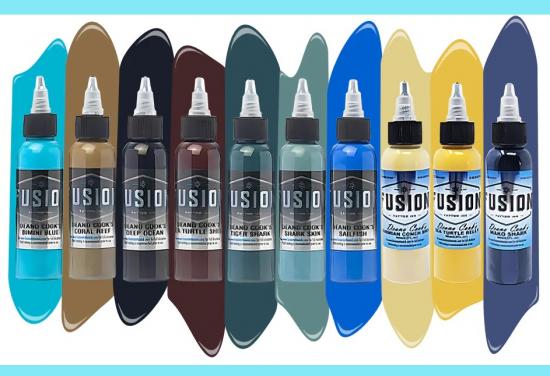 Deano Cook 10-Color Palette Signature Set — Fusion Tattoo Ink — 1oz