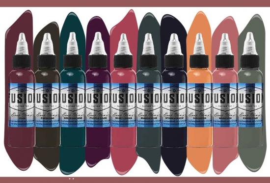 Evan Olin 10-Color Palette Signature Set — Fusion Tattoo Ink — 1oz